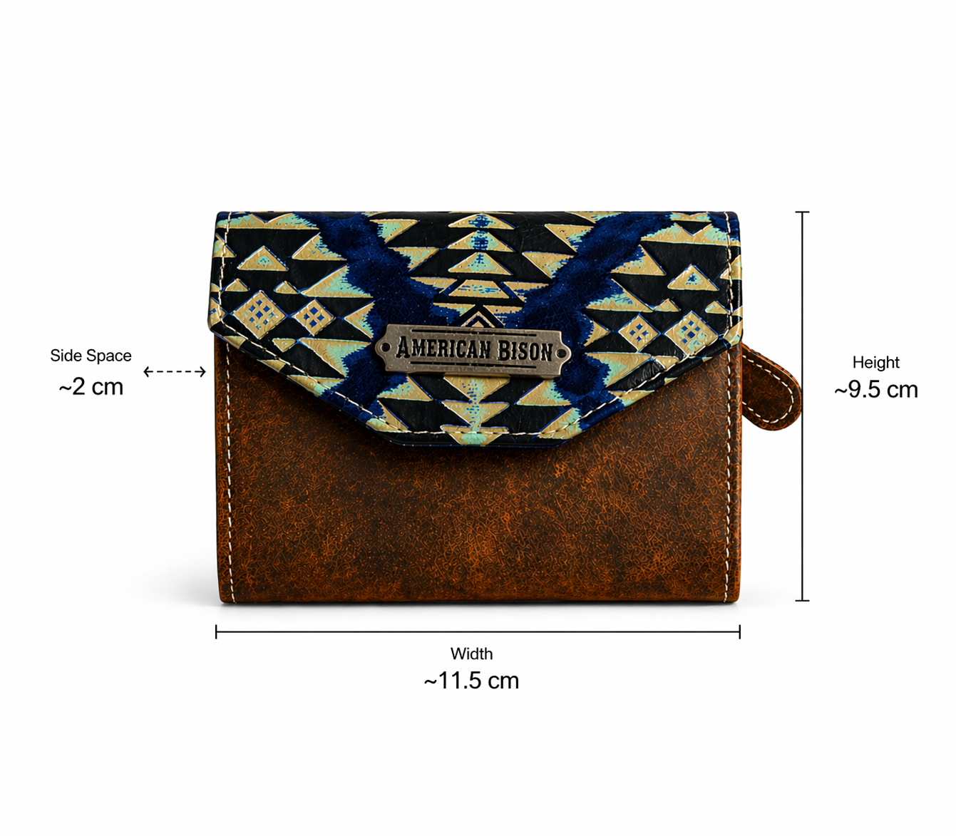 Indigo Aztec Double-Fold Wallet