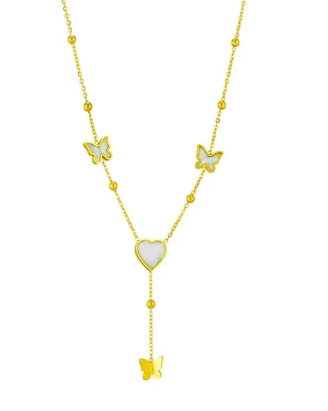 Heart & Butterfly Necklace