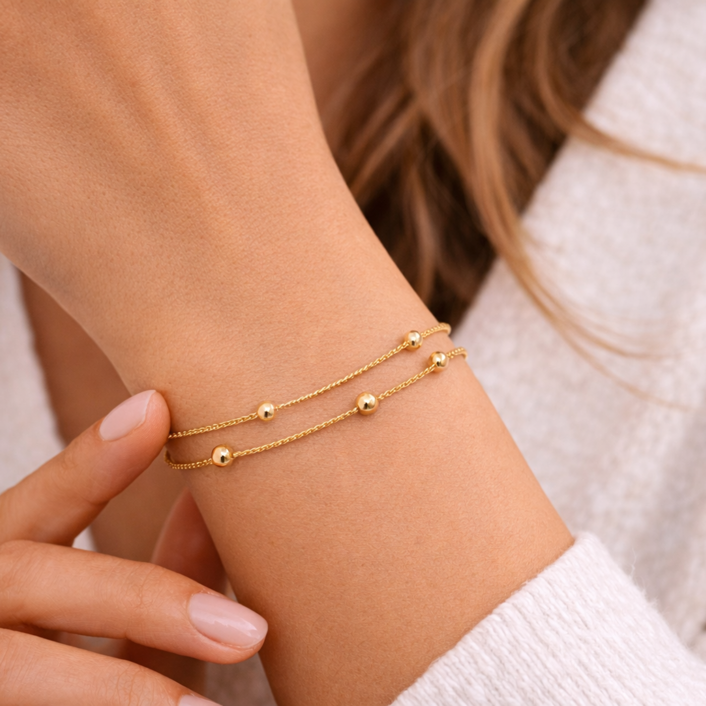 Golden Dewdrop Bracelet