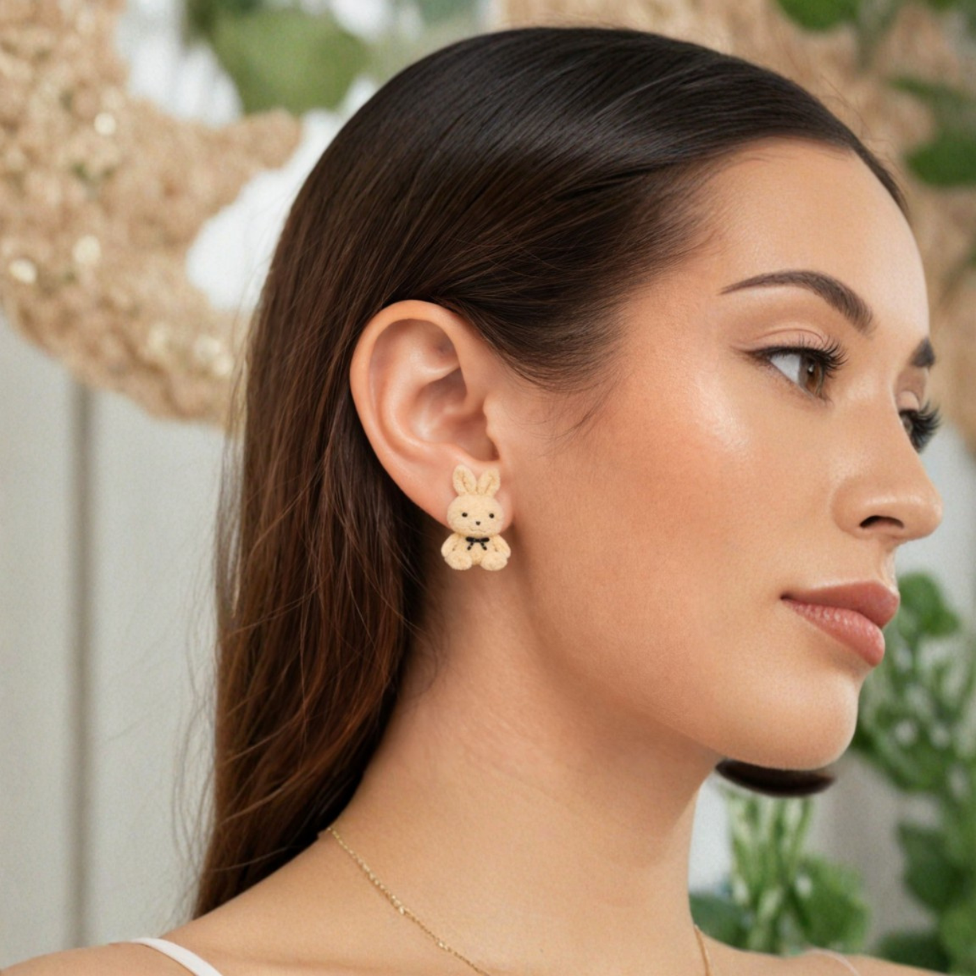 Twin Bunny Charm Earrings