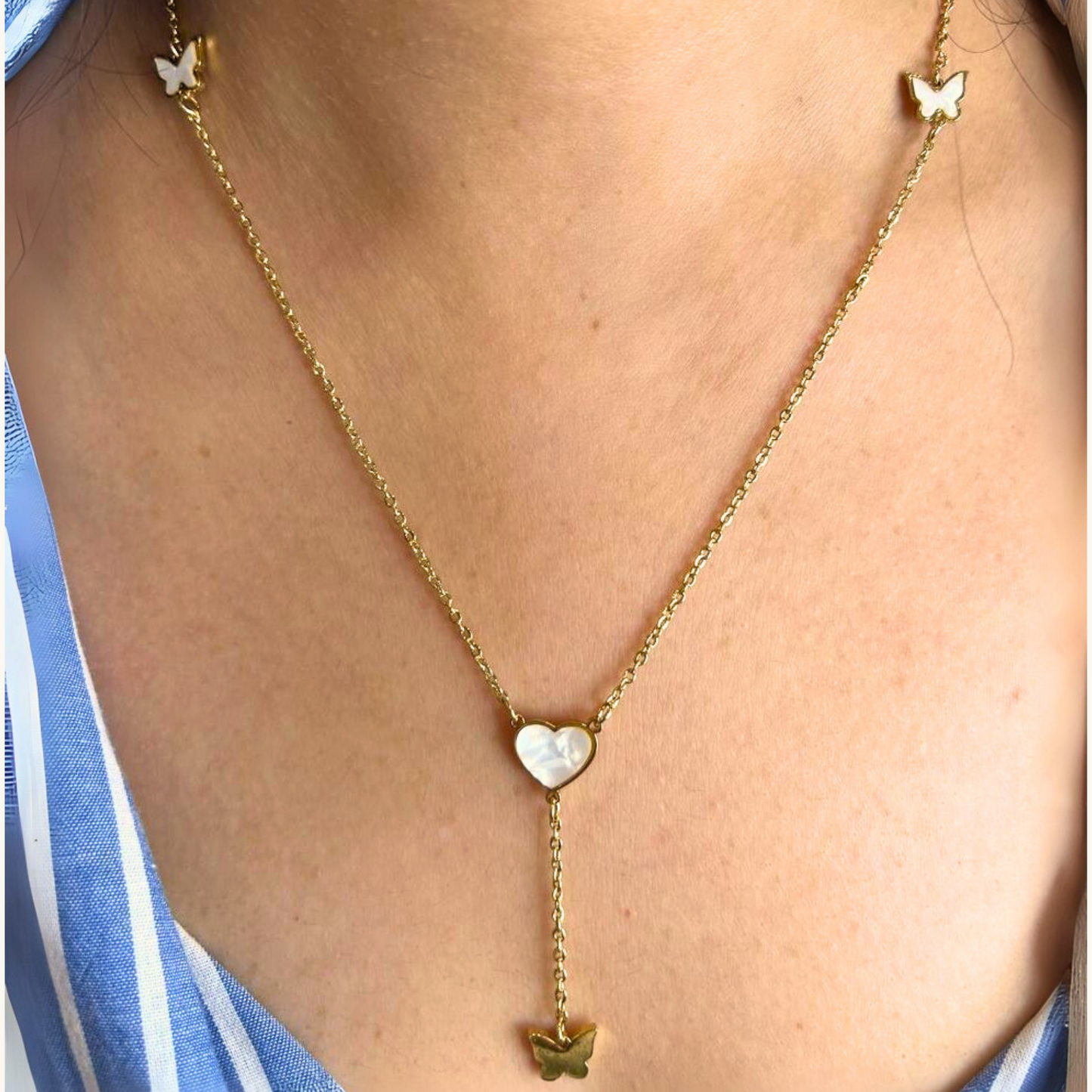 Heart & Butterfly Necklace
