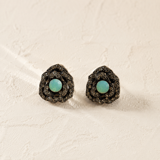 Opal Rose Studs