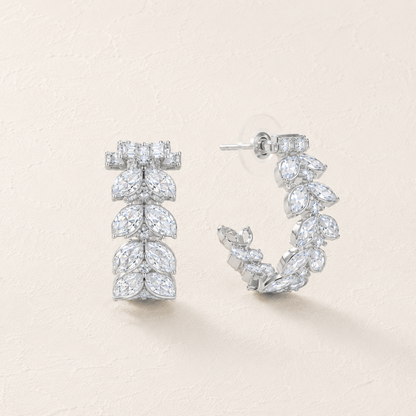 Crystal Vine Hoops