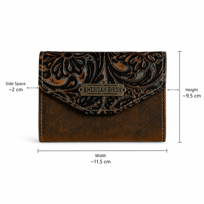 Midnight Bloom Tri-Fold Wallet