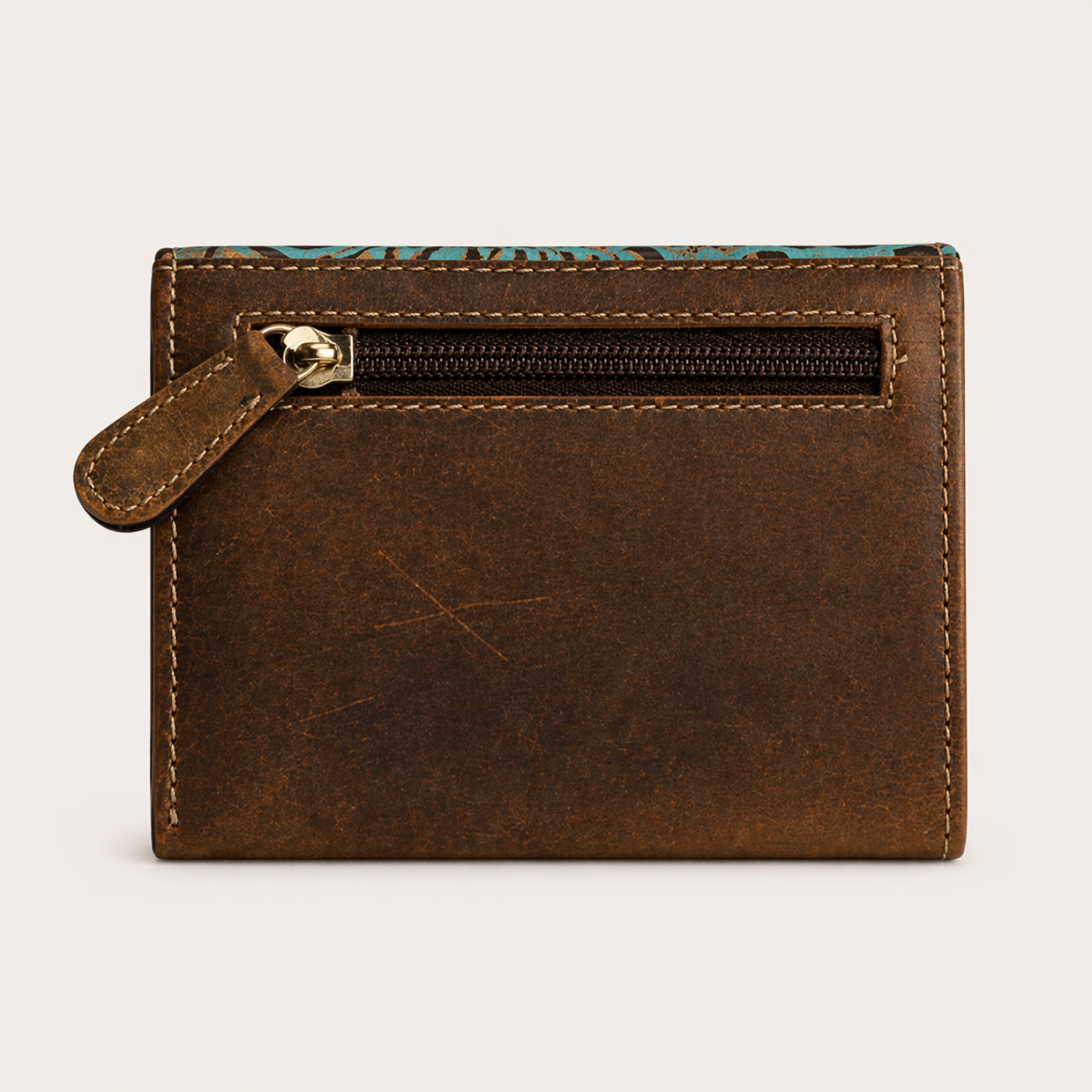 Turquoise Vine Double-Fold Wallet