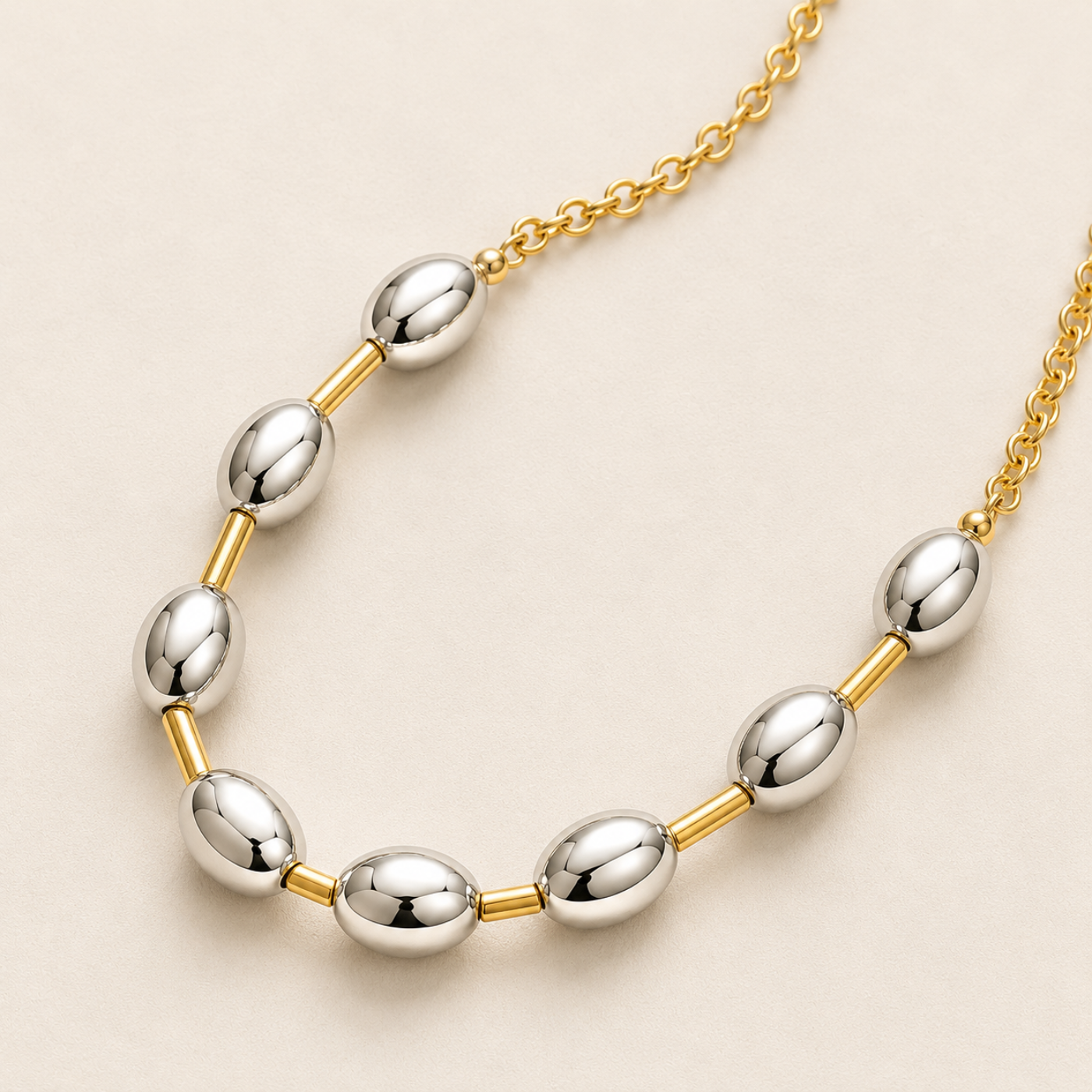 Estelle Two-Tone Bead Necklace