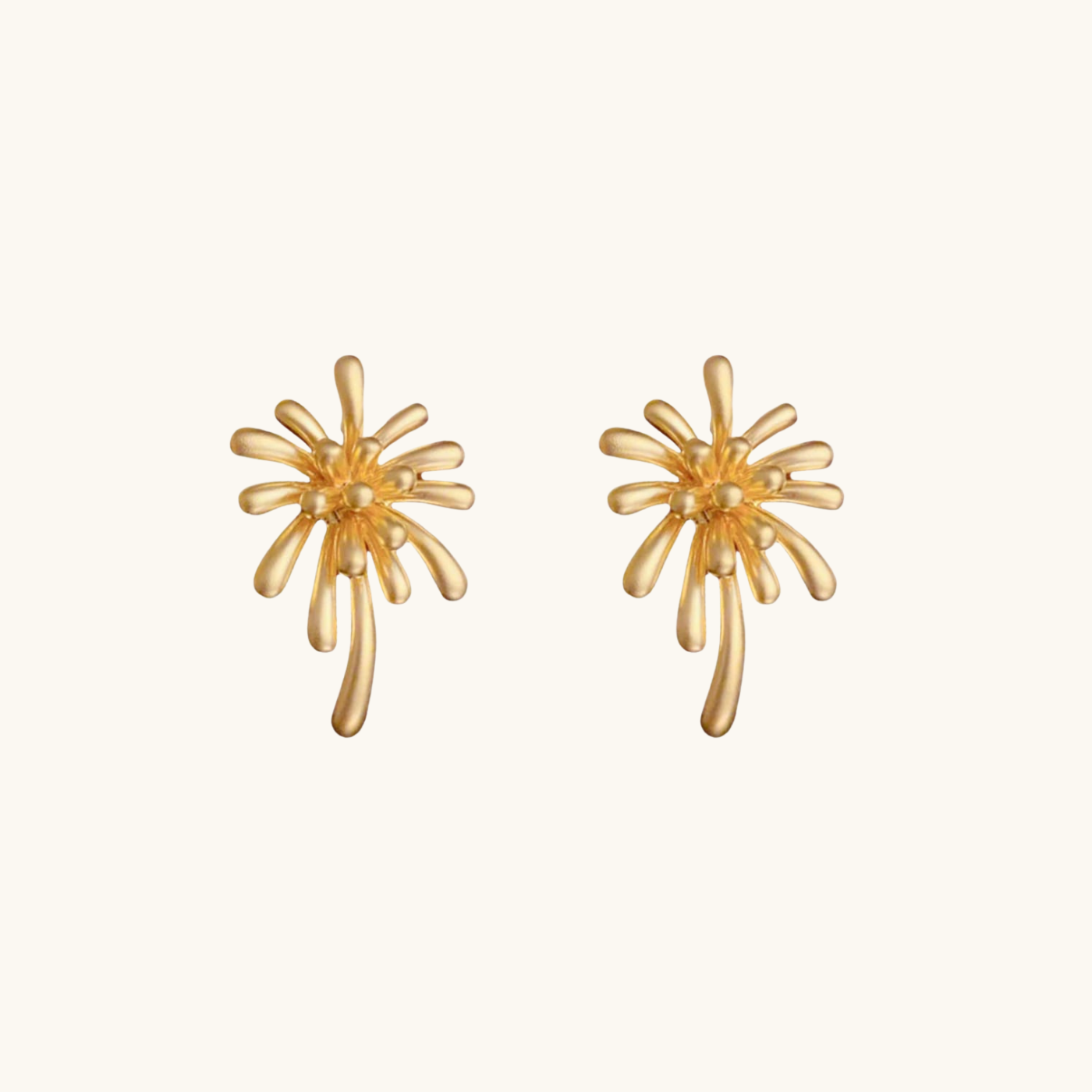 Golden Firework Burst Earrings