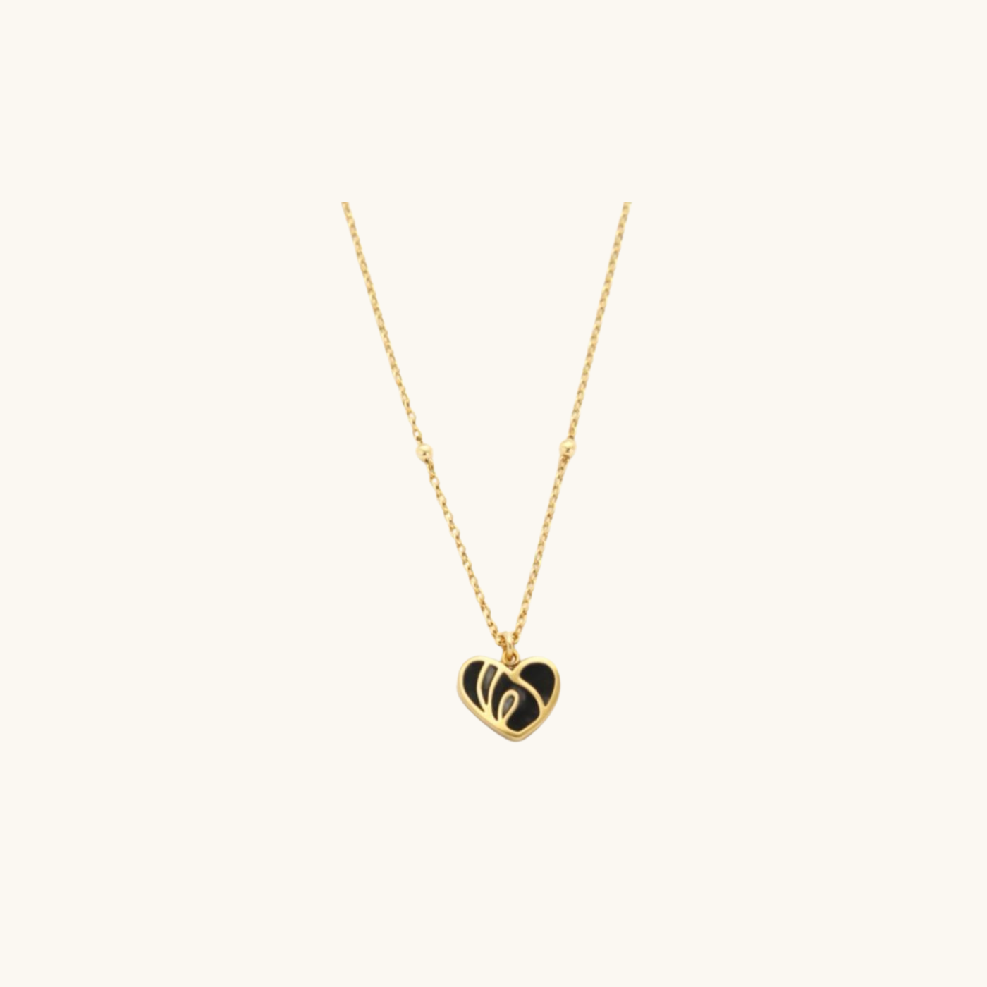 Midnight Noir Heart Necklace