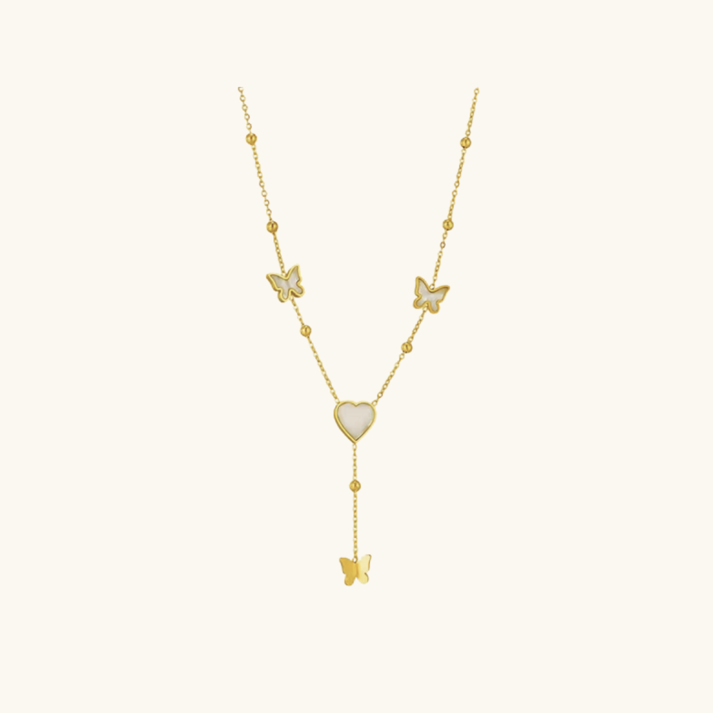 Heart & Butterfly Necklace