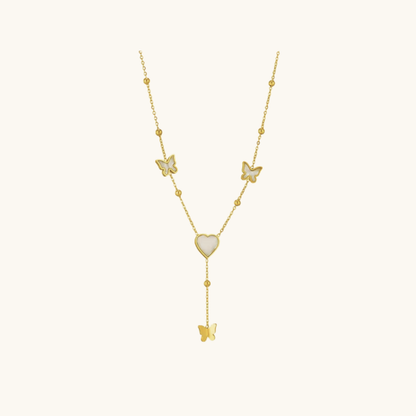 Heart & Butterfly Necklace