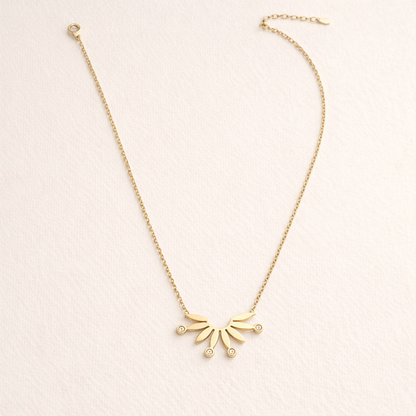 Golden Solstice Wing Necklace