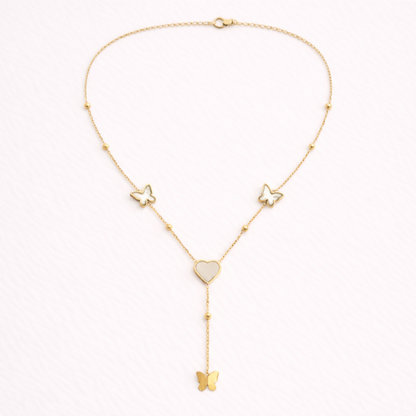 Heart & Butterfly Necklace