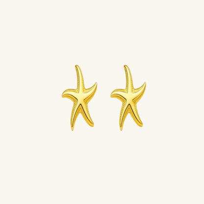 Golden Starfish Earrings