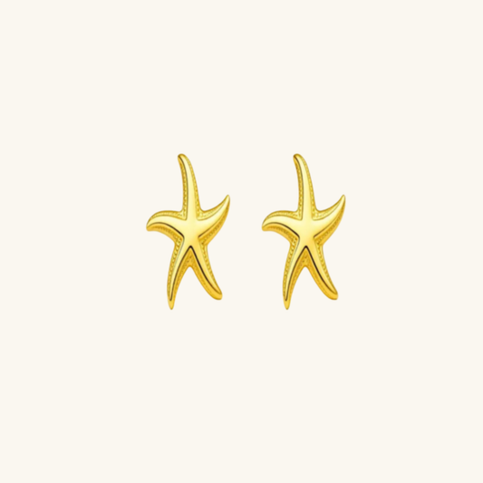 Golden Starfish Earrings