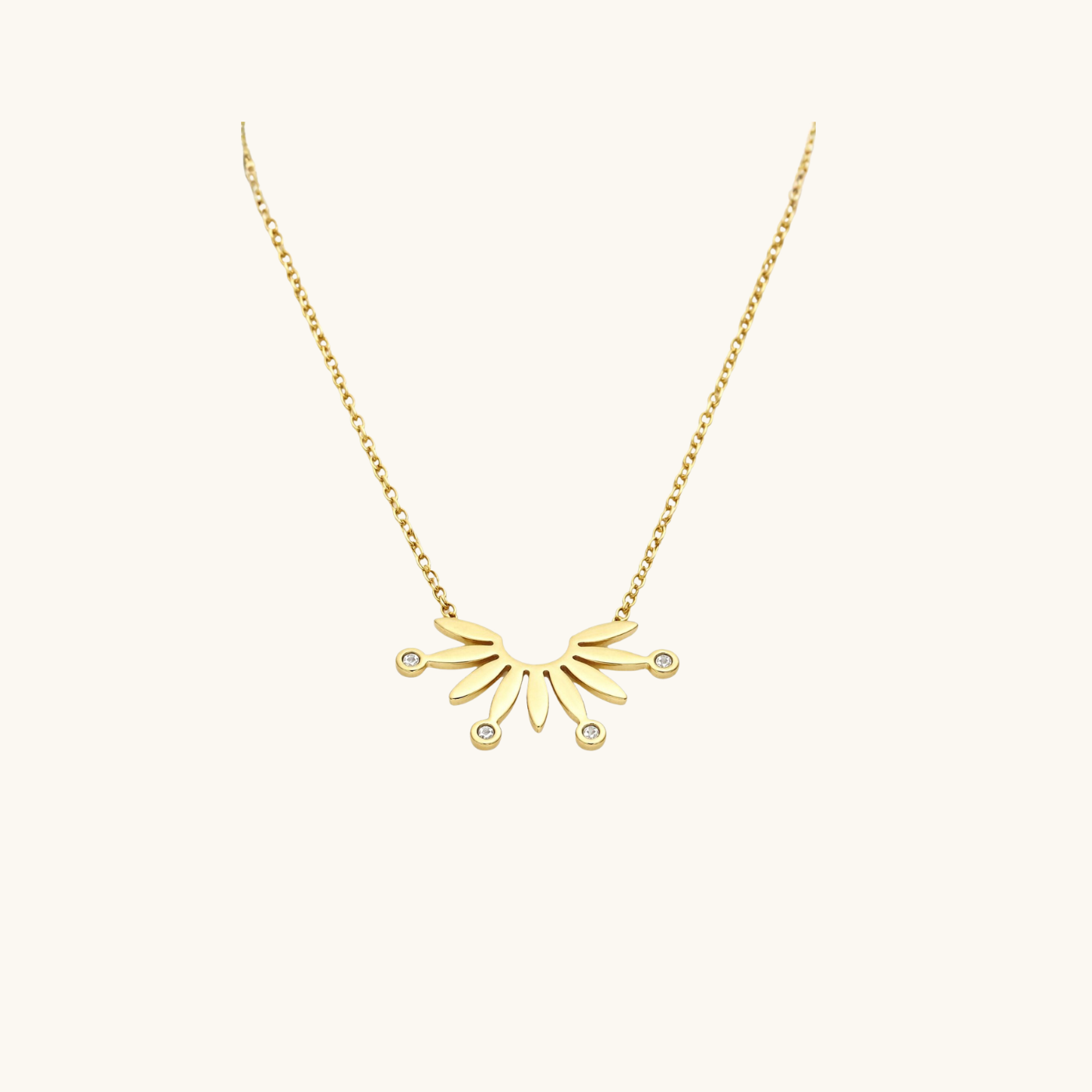 Golden Solstice Wing Necklace