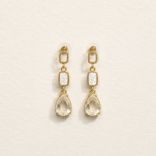 Crystal Fall Drop Earrings