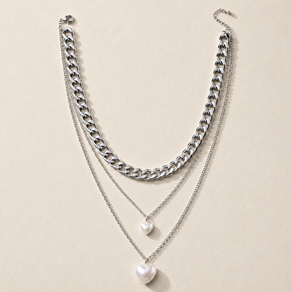 Moonlit Hearts Layered Necklace