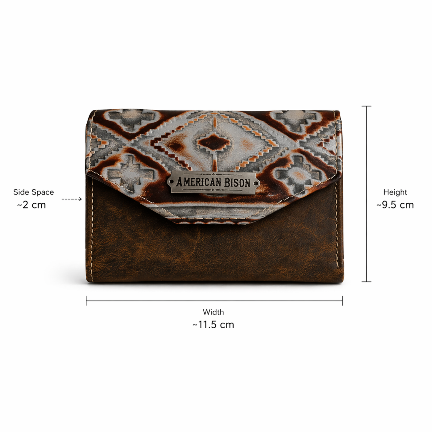 Smoky Aztec Double-Fold Wallet