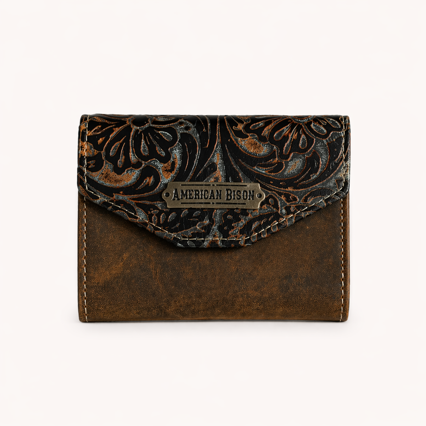 Midnight Bloom Tri-Fold Wallet