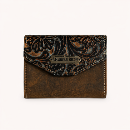 Midnight Bloom Tri-Fold Wallet