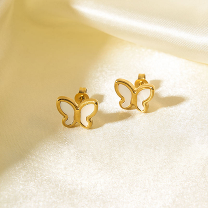 Golden Butterfly Charm Earrings