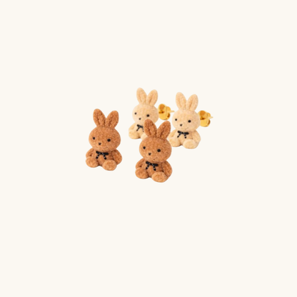 Twin Bunny Charm Earrings