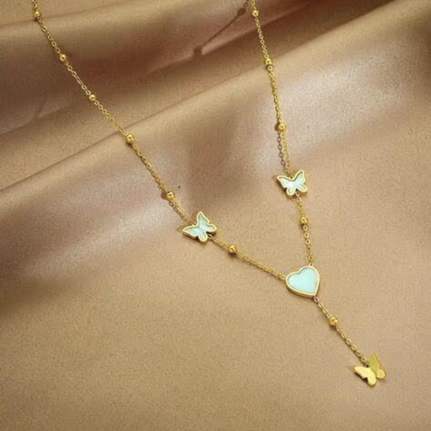 Heart & Butterfly Necklace