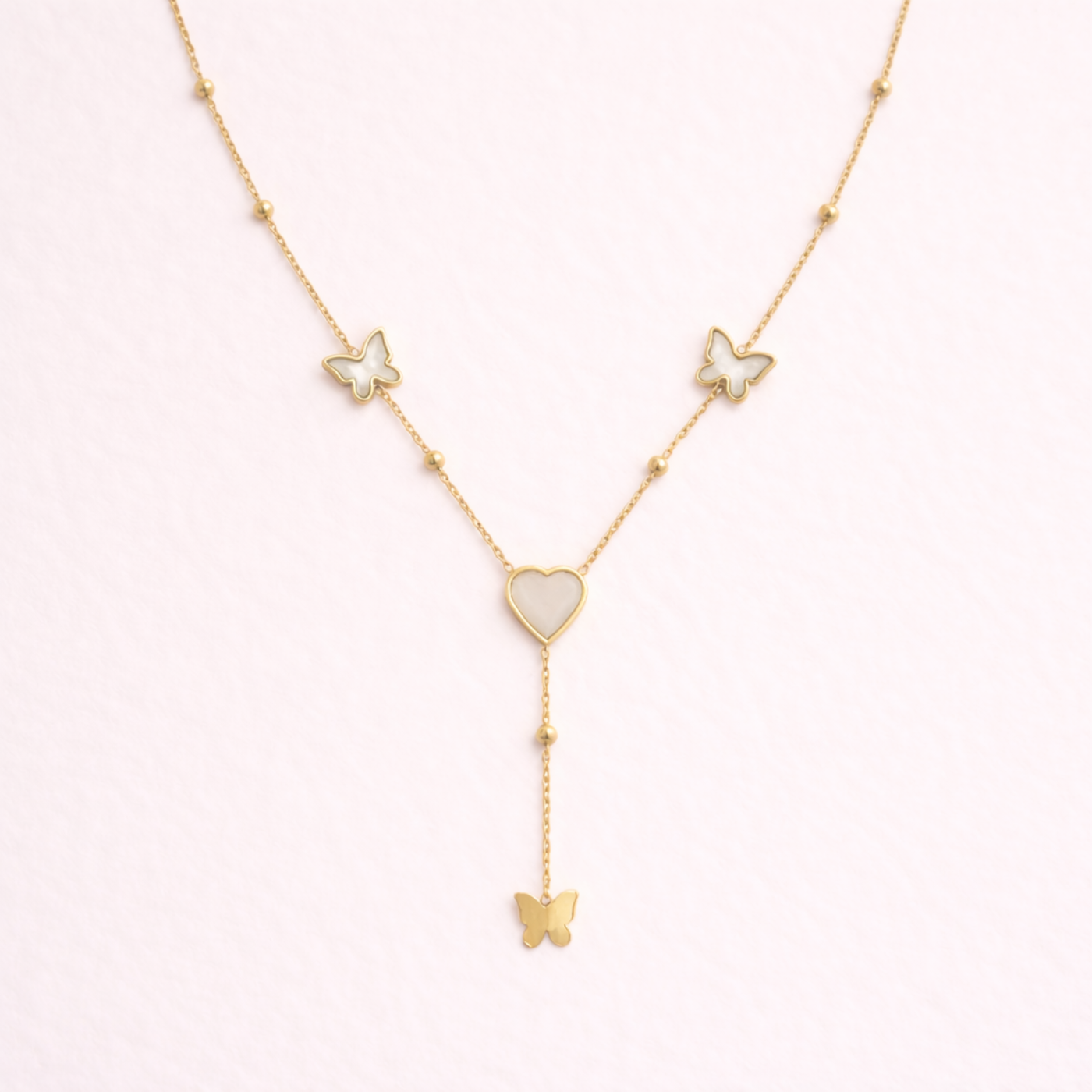 Heart & Butterfly Necklace