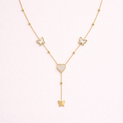 Heart & Butterfly Necklace