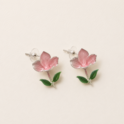 Pink Magnolia Studs Earrings