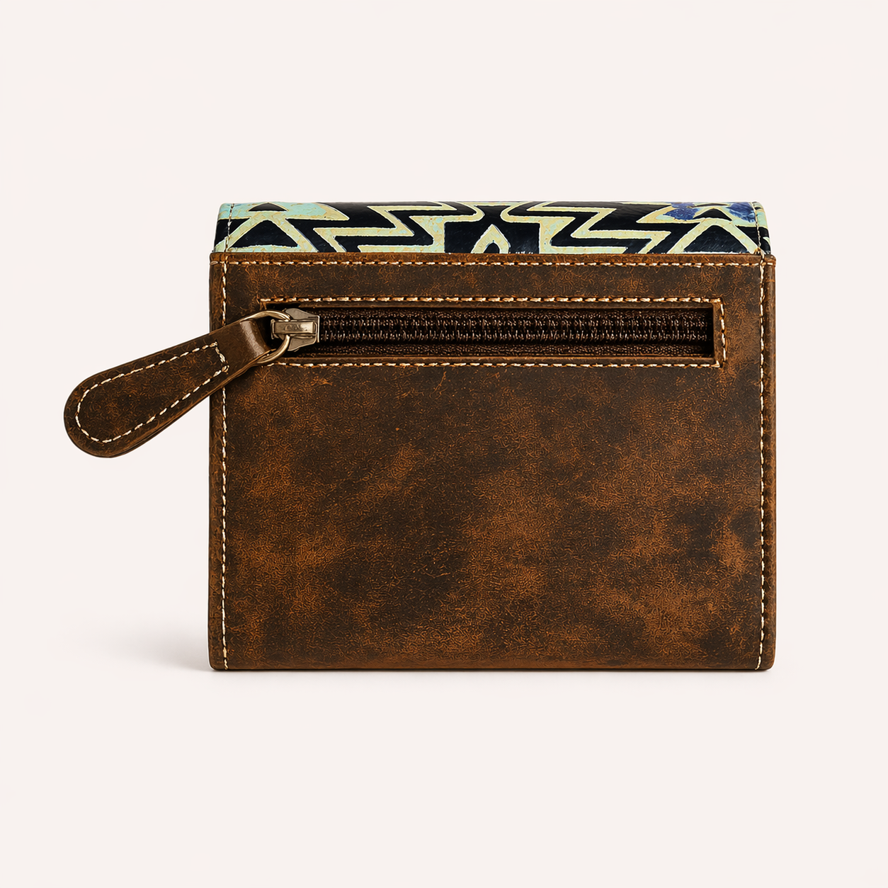 Indigo Aztec Double-Fold Wallet