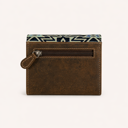 Indigo Aztec Tri-Fold Wallet