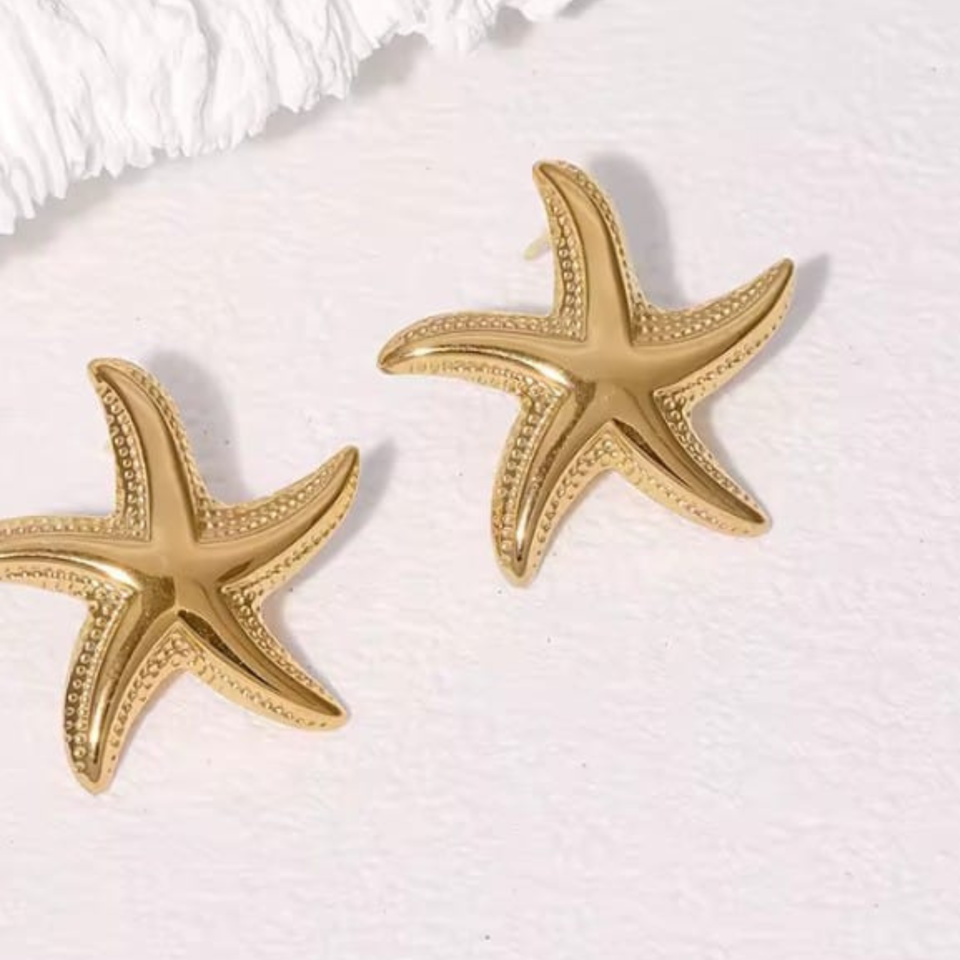 Golden Starfish Earrings