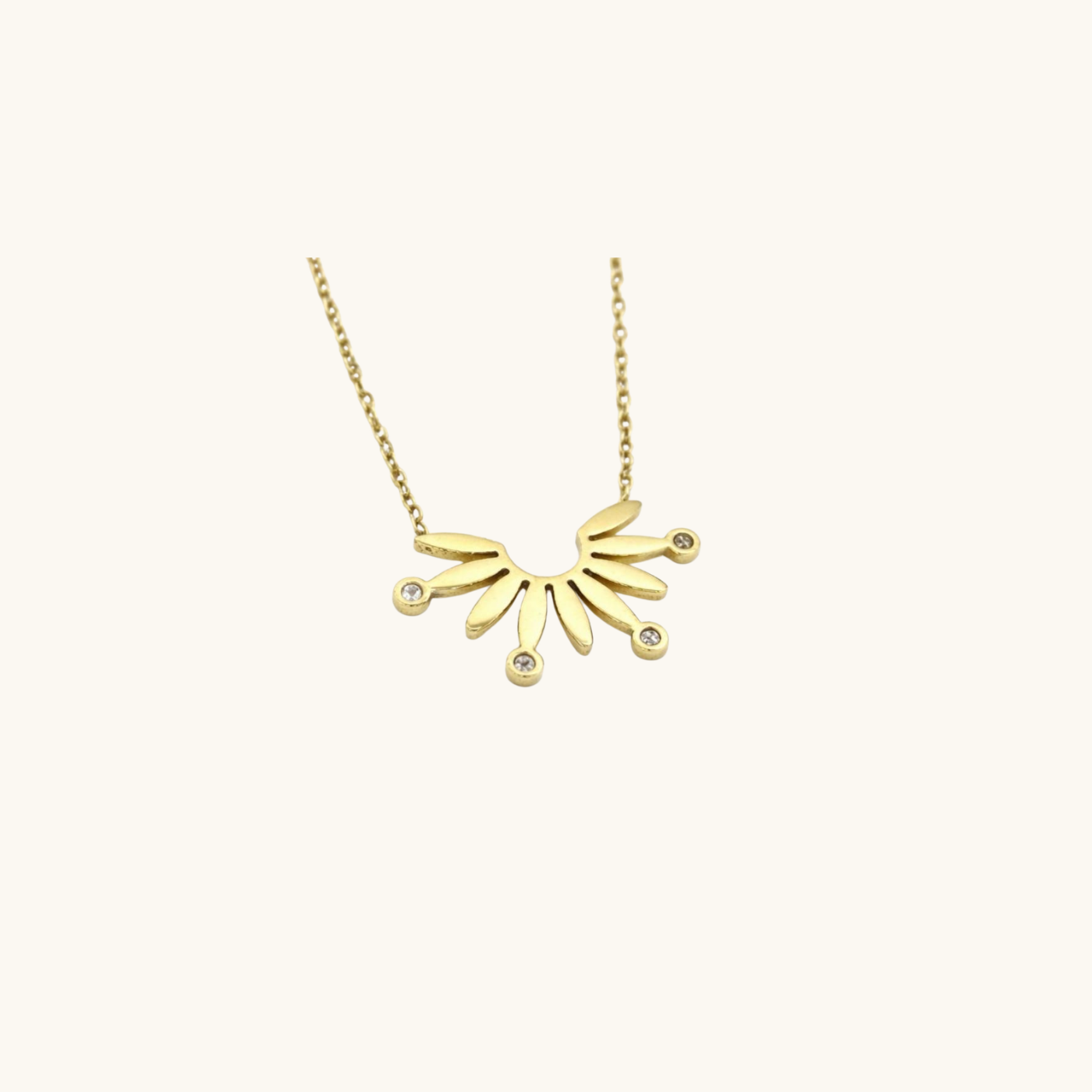 Golden Solstice Wing Necklace