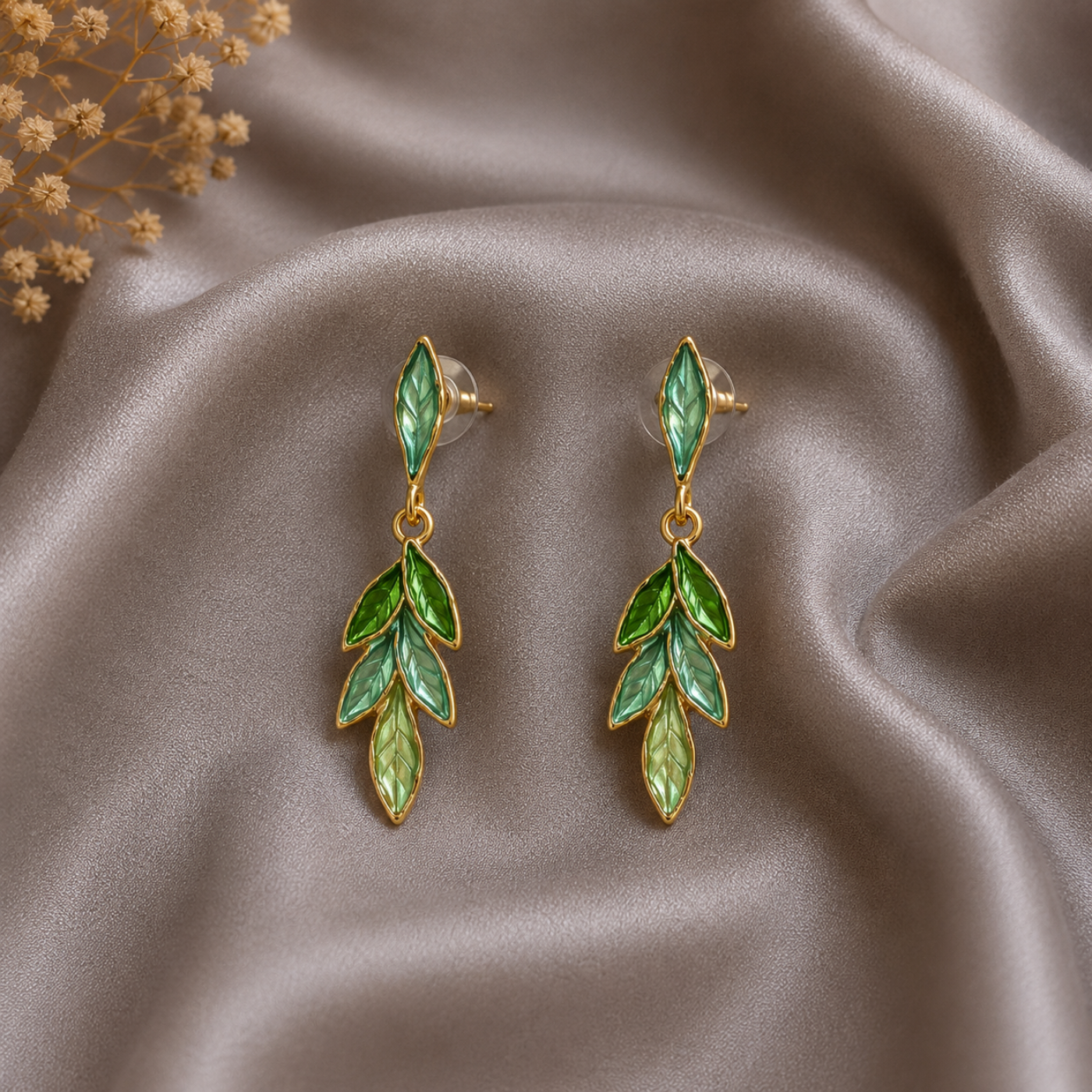Verdure Leaf Drop Earrings