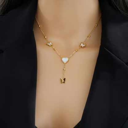 Heart & Butterfly Necklace