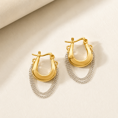Draped Chain Hoops