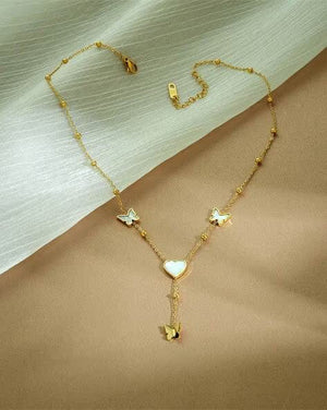 Heart & Butterfly Necklace