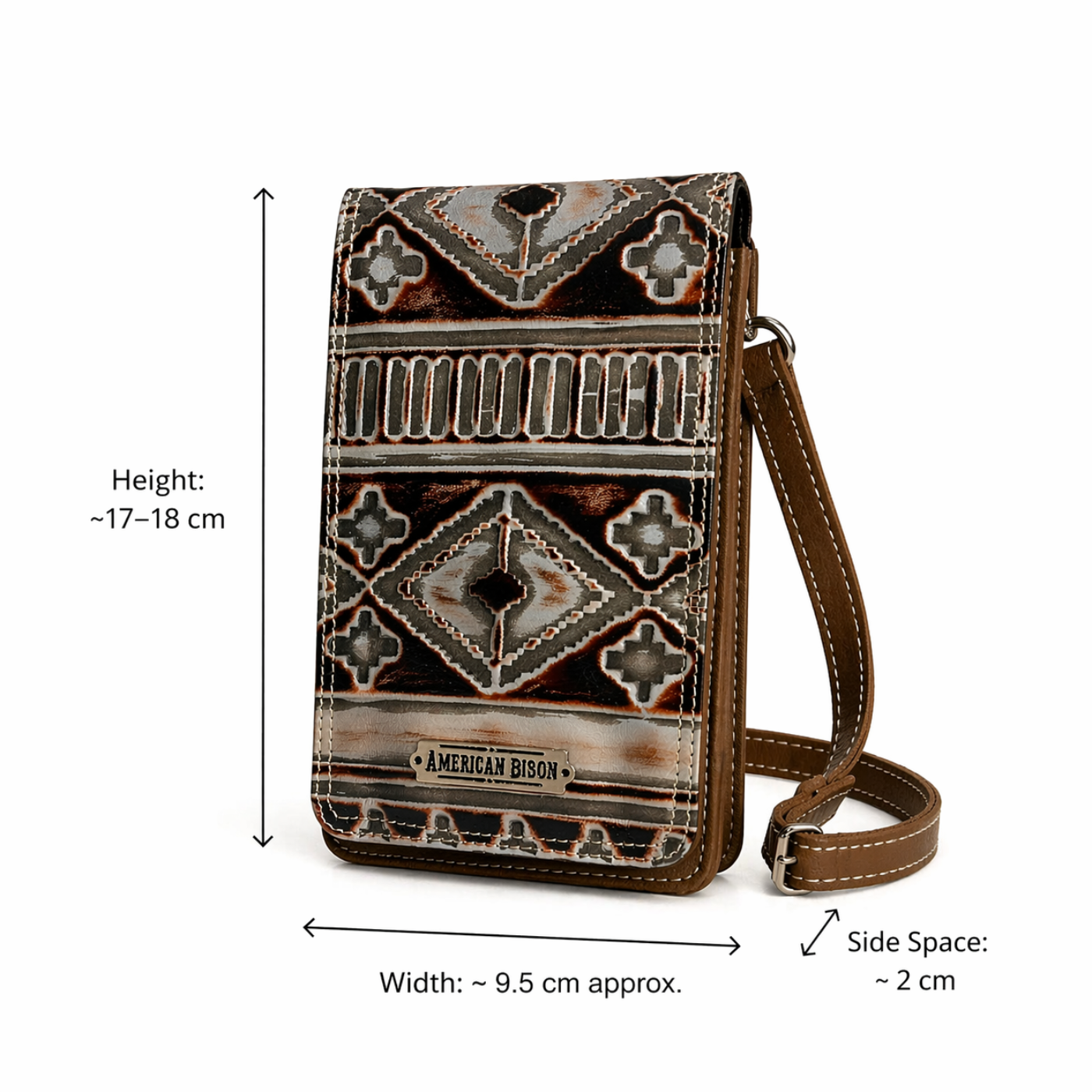 Smoky Aztec Crossbody Organiser Bag
