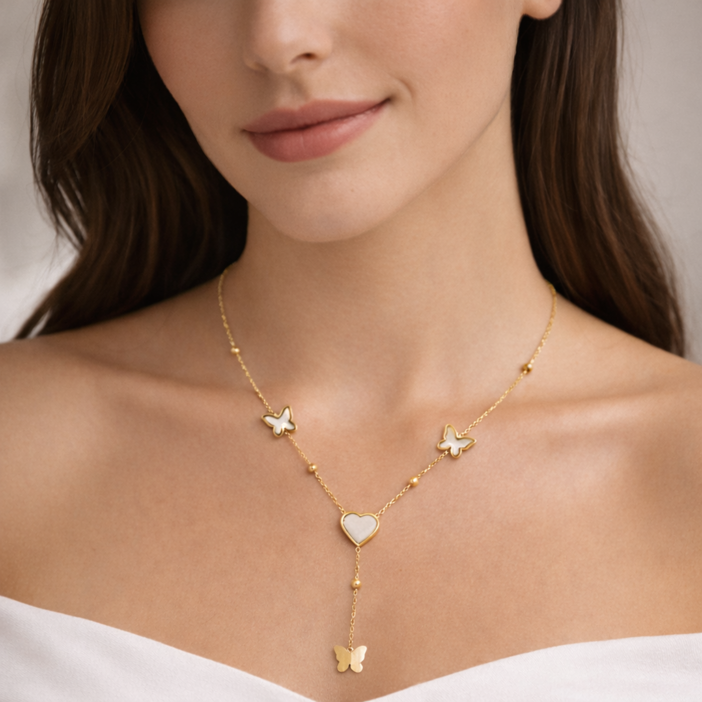 Heart & Butterfly Necklace