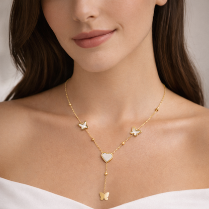 Heart & Butterfly Necklace