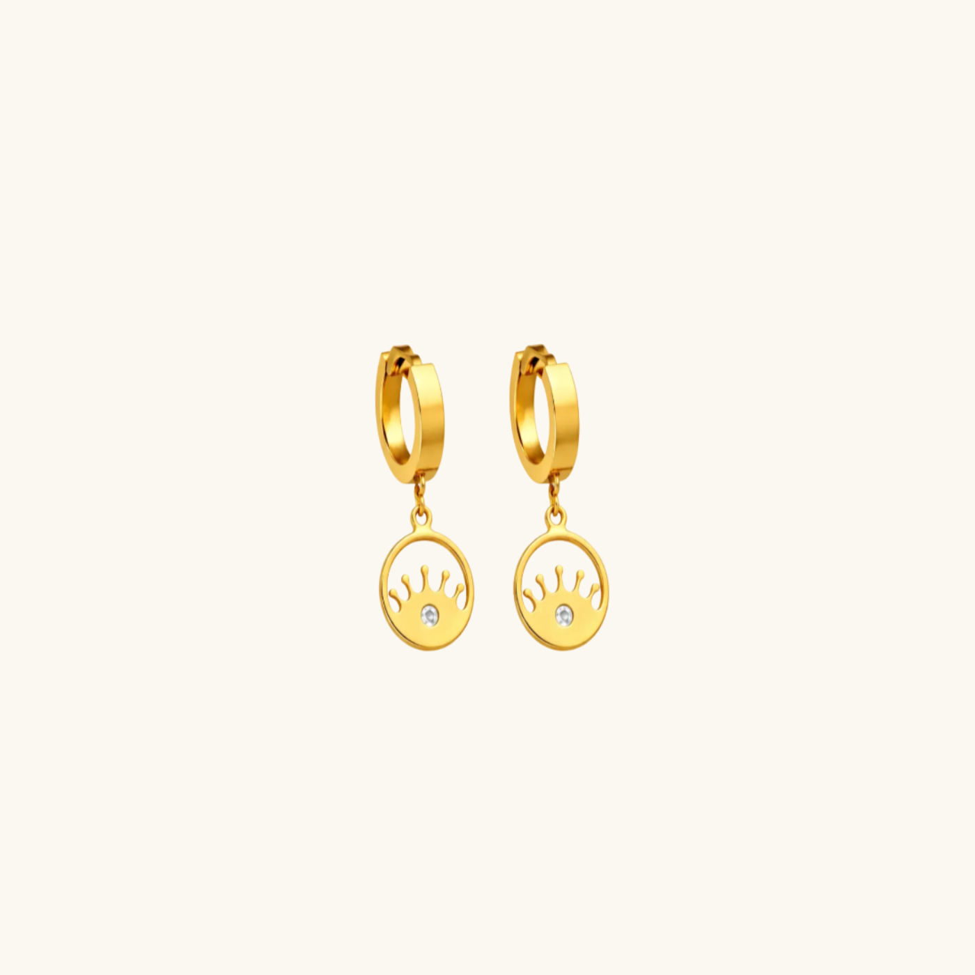 Golden Charm Earrings Set