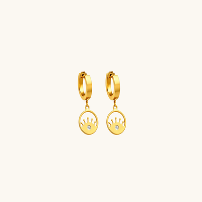 Golden Charm Earrings Set