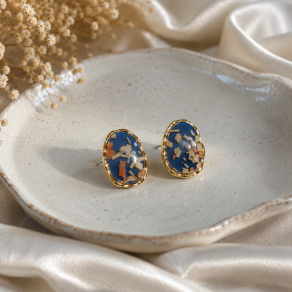 Blue Terrain Earrings