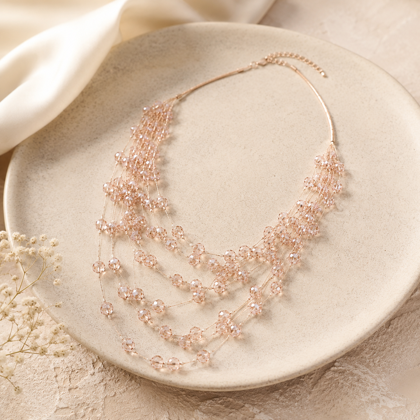 Rosé Cascade Necklace