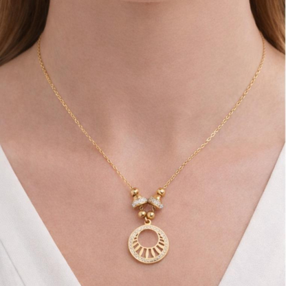 Aurelia Celeste Circle Necklace