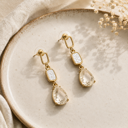 Crystal Fall Drop Earrings
