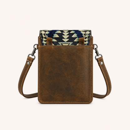 Indigo Aztec Phone Crossbody Bag