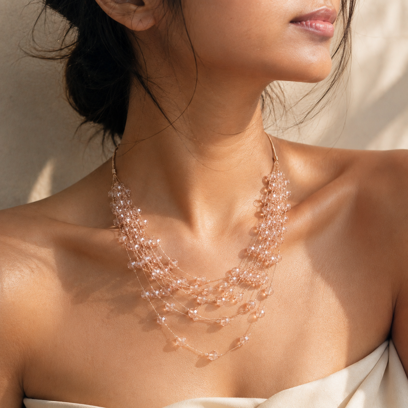 Rosé Cascade Necklace