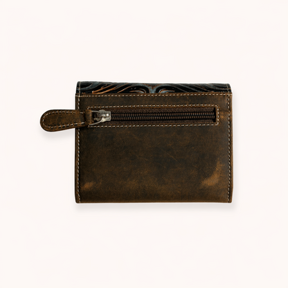 Midnight Bloom Double-Fold Wallet